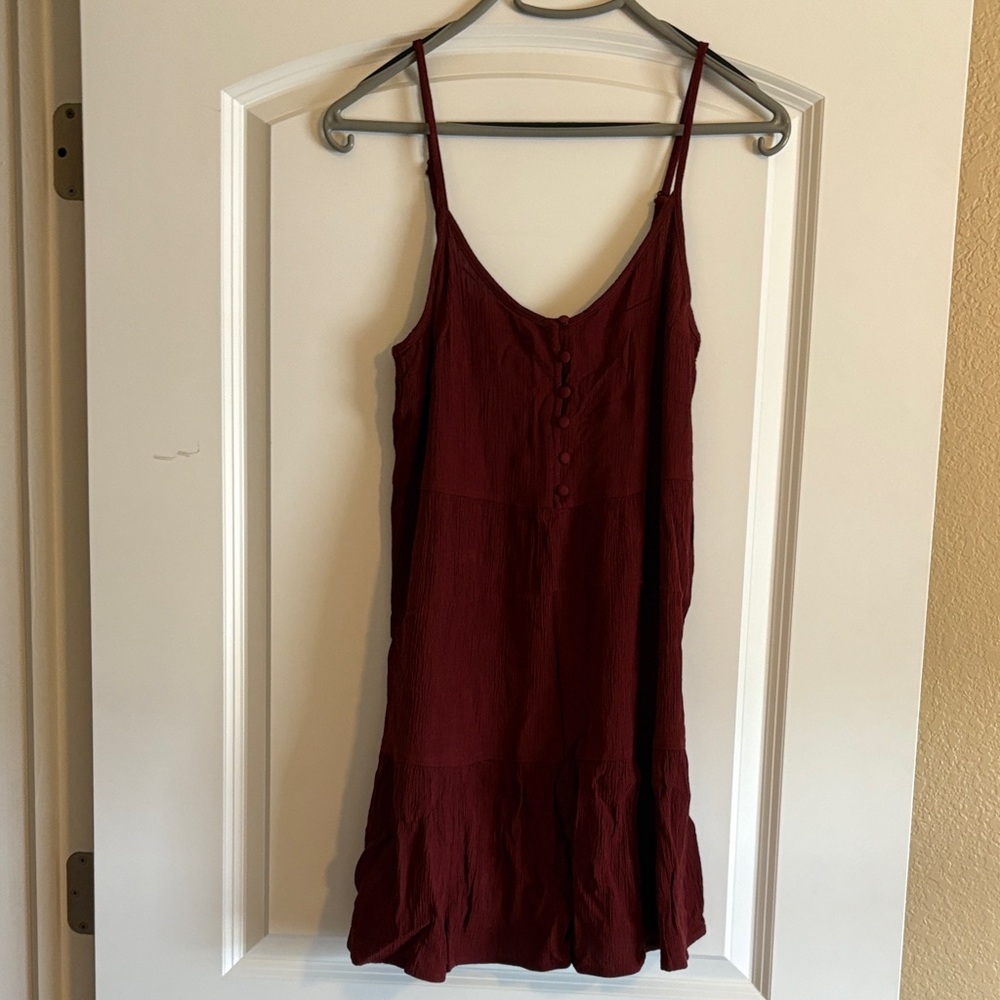 Mossimo Supply Co. Maroon Textured Dress